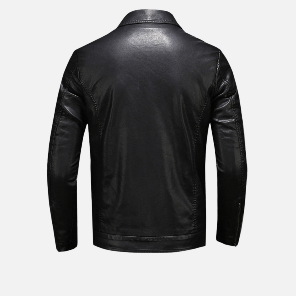 Viranluxe Black Faux Leather Jacket