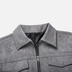 Viranluxe Suede Modern Cargo Jacket