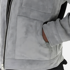 Viranluxe Suede Modern Cargo Jacket