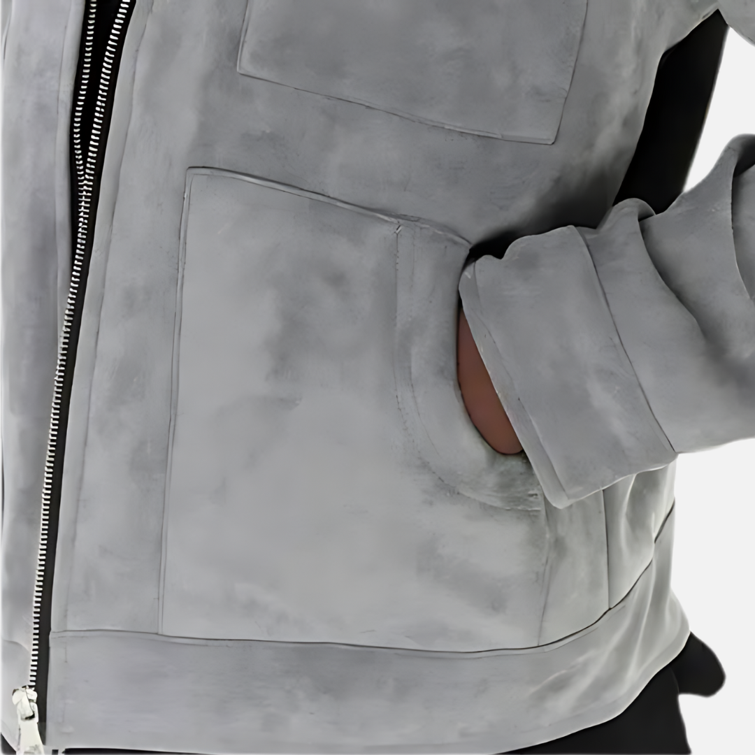 Viranluxe Suede Modern Cargo Jacket
