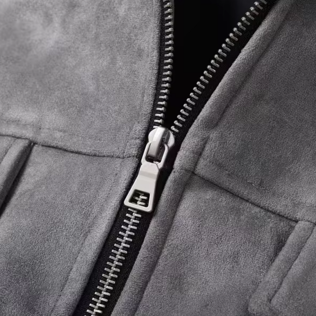 Viranluxe Suede Modern Cargo Jacket