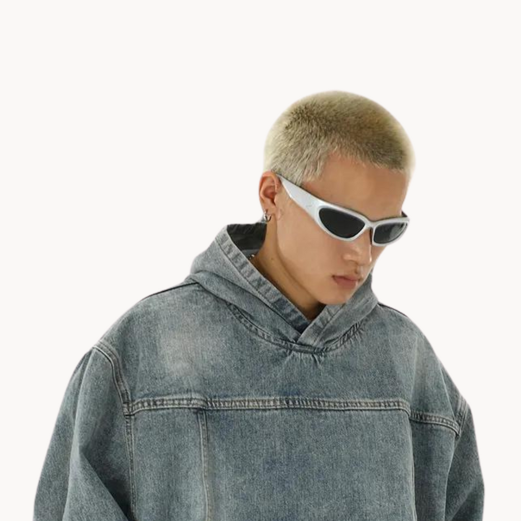Viranluxe Washed Denim Hoodie