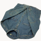 Viranluxe Denim-inspired Striped Button-up Shirt