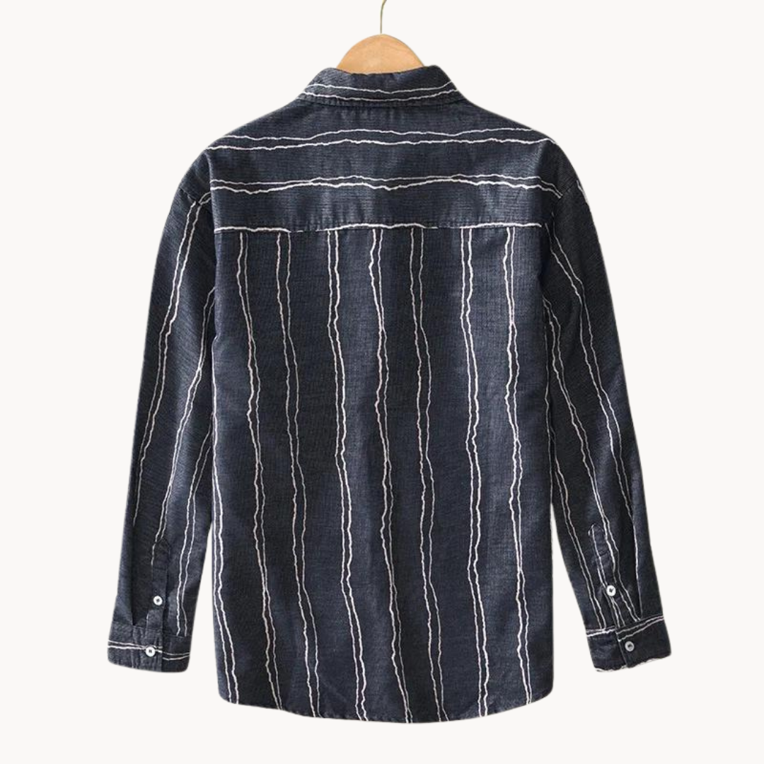 Viranluxe Casual Striped Button-up Shirt