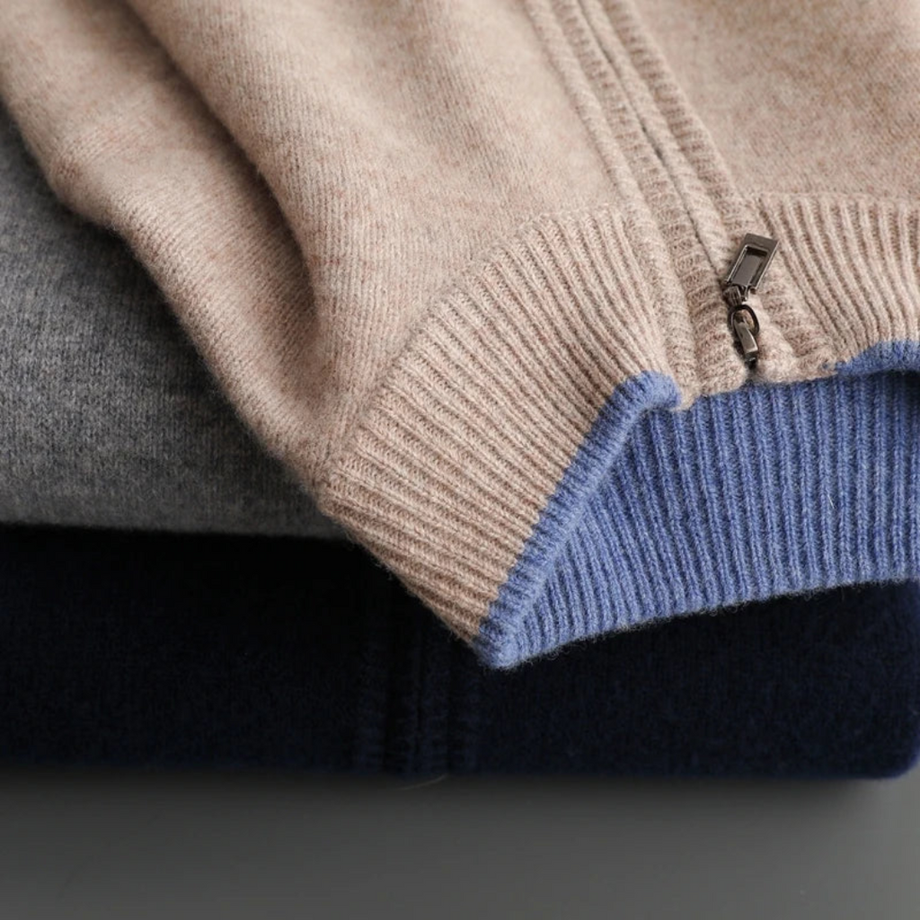 Viranluxe Sleek Zip-up Modern Sweater