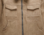 Viranluxe Suede Modern Cargo Jacket