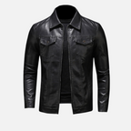 Viranluxe Black Faux Leather Jacket