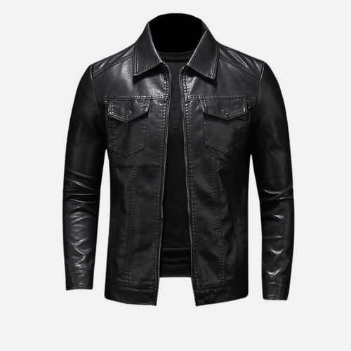 Viranluxe Black Faux Leather Jacket