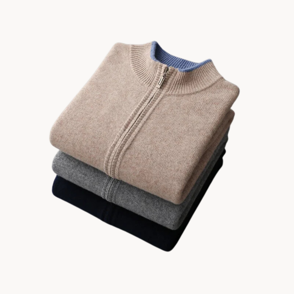 Viranluxe Sleek Zip-up Modern Sweater