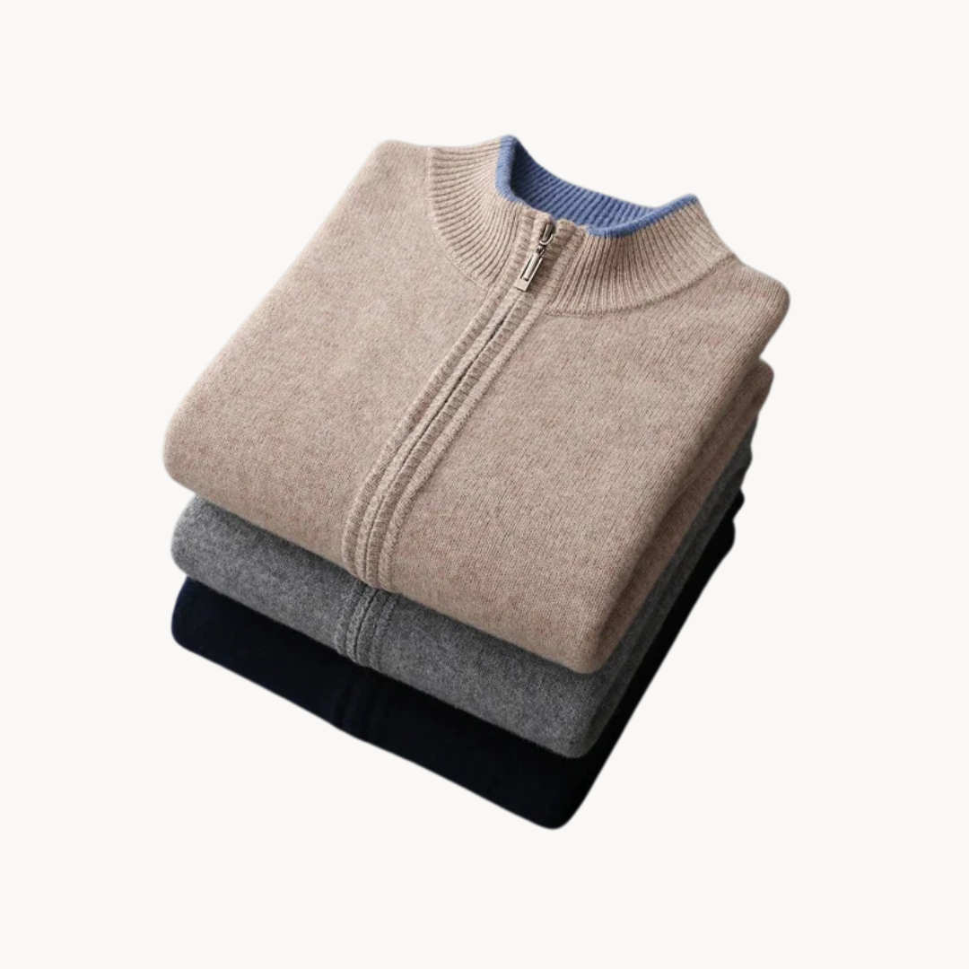 Viranluxe Sleek Zip-up Modern Sweater