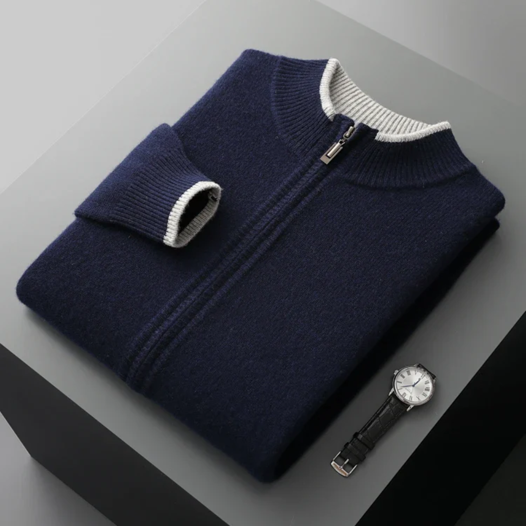 Viranluxe Sleek Zip-up Modern Sweater
