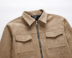 Viranluxe Suede Modern Cargo Jacket