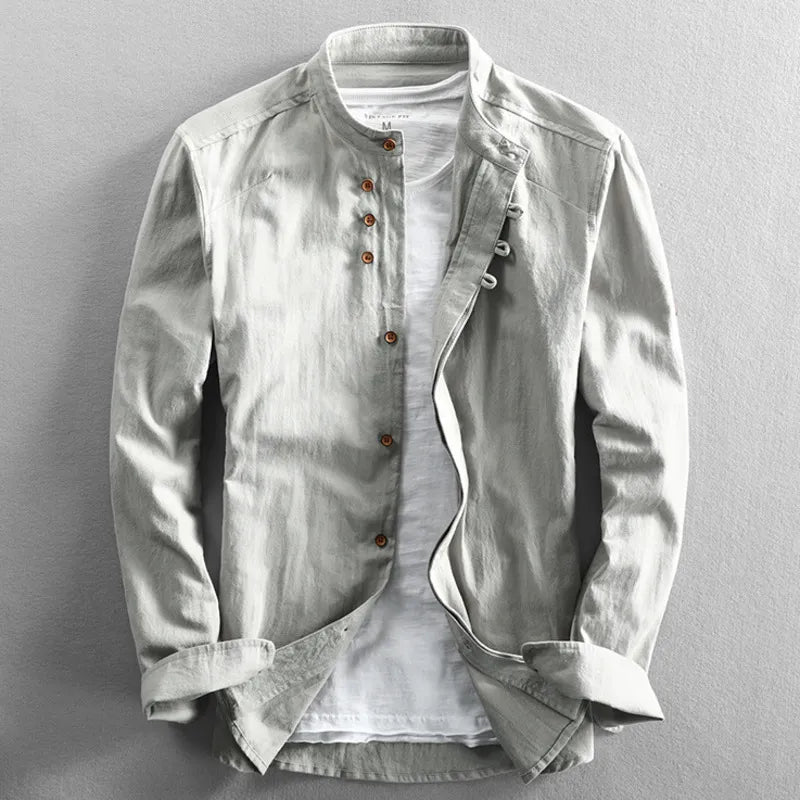Viranluxe Modern Button-up Linen Cotton Shirt