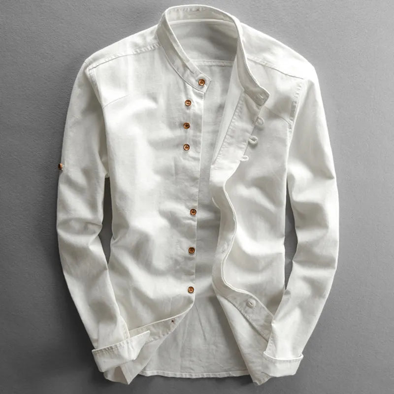 Viranluxe Modern Button-up Linen Cotton Shirt