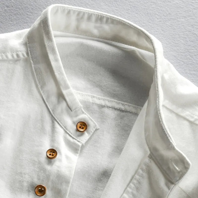 Viranluxe Modern Button-up Linen Cotton Shirt