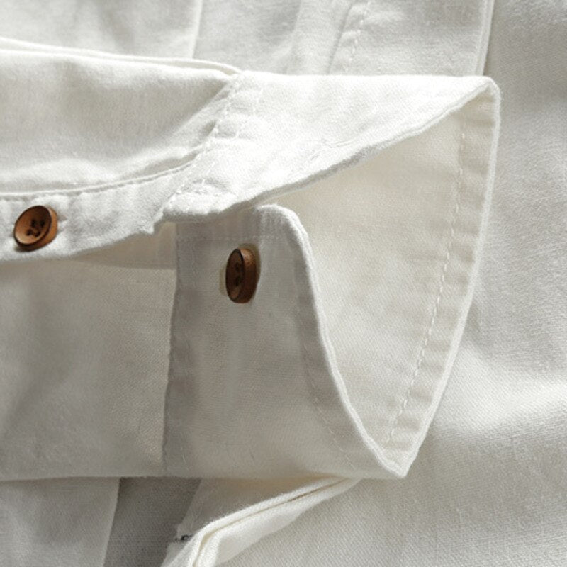 Viranluxe Modern Button-up Linen Cotton Shirt