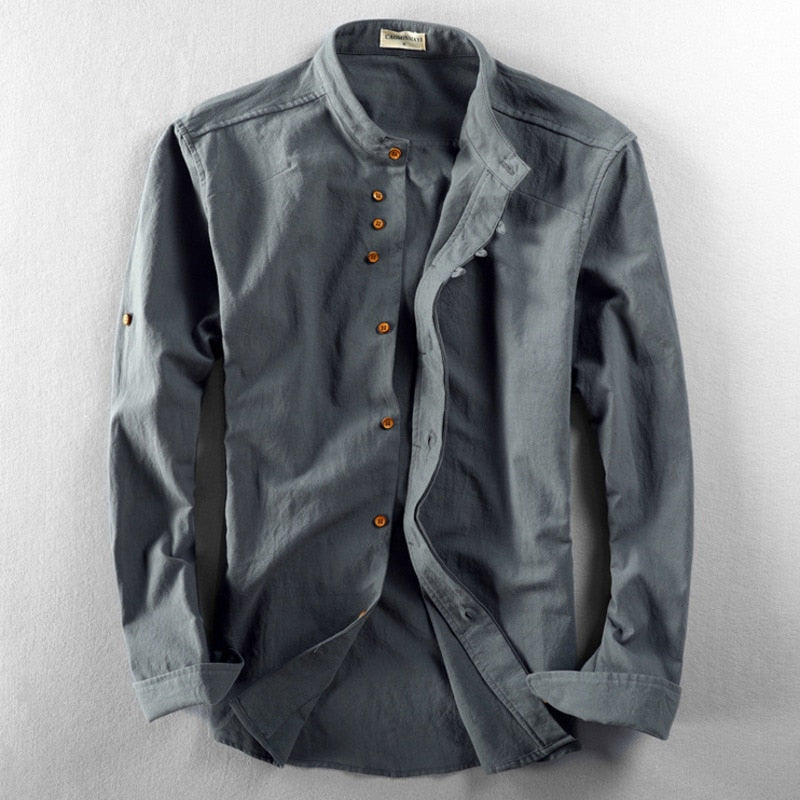 Viranluxe Modern Button-up Linen Cotton Shirt