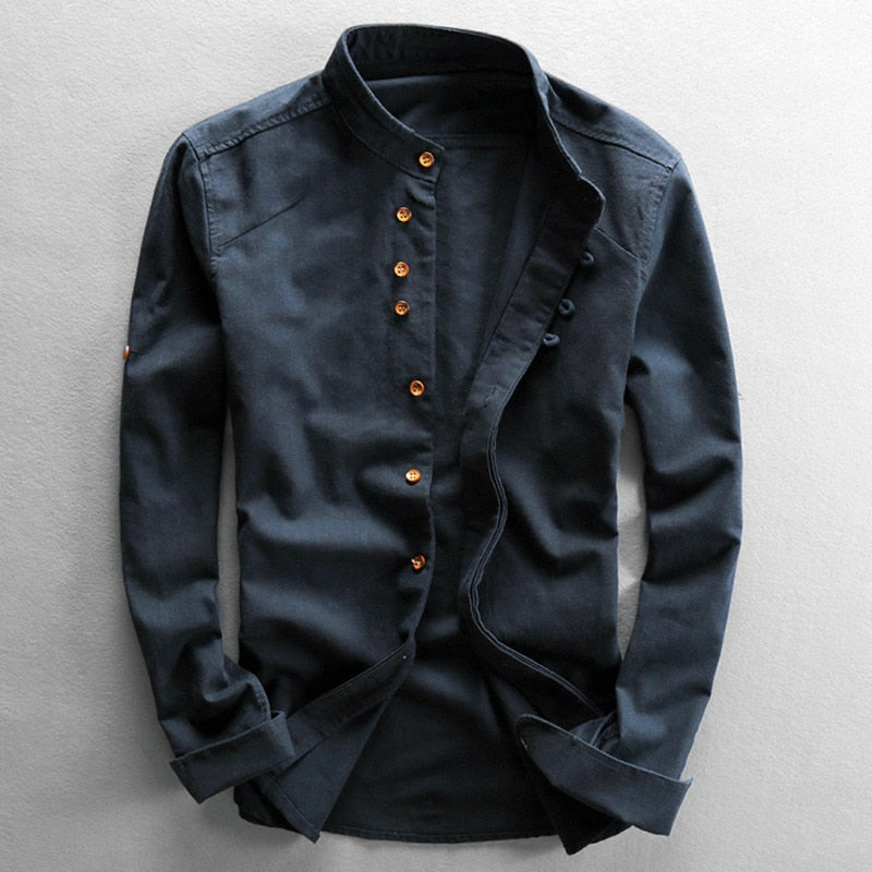 Viranluxe Modern Button-up Linen Cotton Shirt